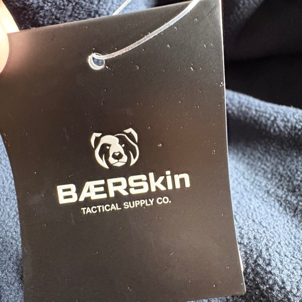 Baerskin Tactical Supply Co Mens Fleece Hoodie Navy Blue Full Zip Jacket Large - Picture 4 of 8